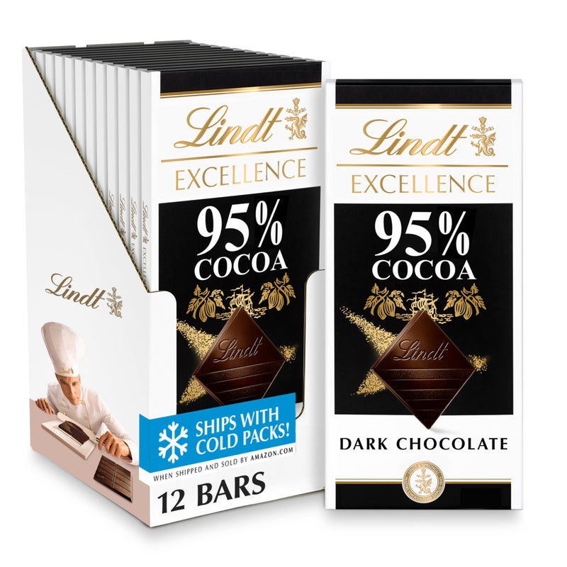 Lindt EXCELLENCE 95 Cocoa Dark Chocolate Bar Dark Chocolate Candy 28 oz 12 Pack - Image 3