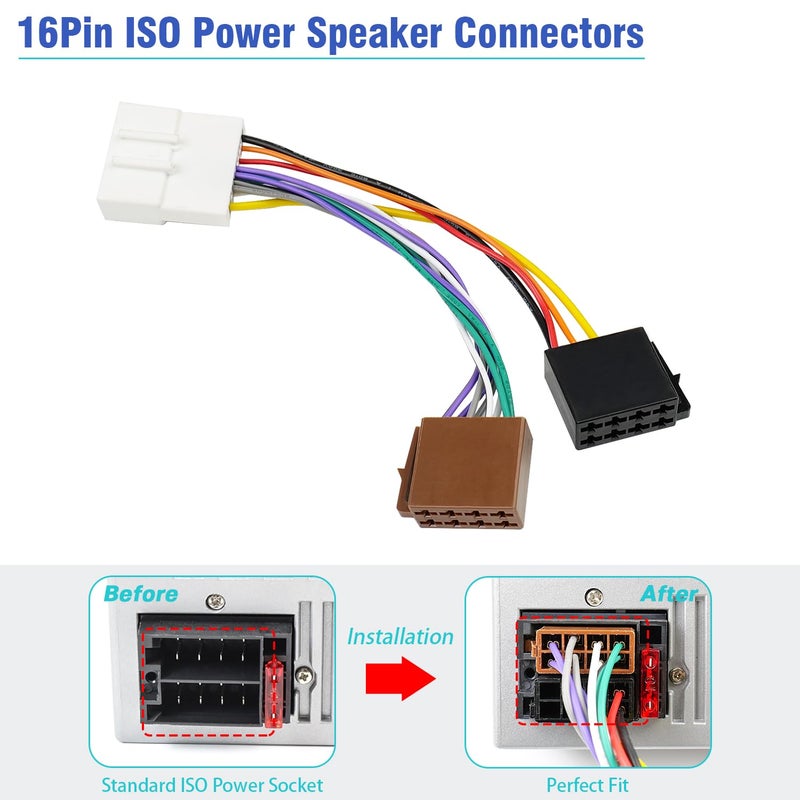 Jayubien Stereo Wiring Harness for Nissan ISO Radio Adapter to 20Pin Connector - Image 5