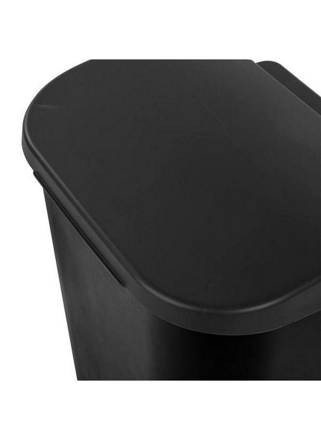 Sterilite - D-Shape Design Durable Lift Top Wastebasket Black 11.3 Gal 10759006 - Image 1