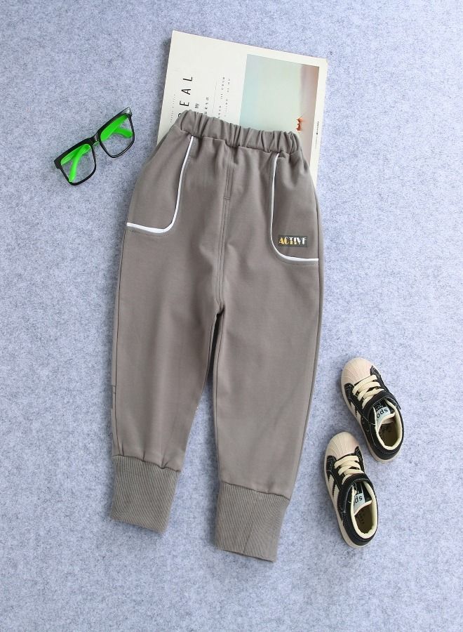 Elephant Paradise Active Printed Sweatpants Dark Gray 