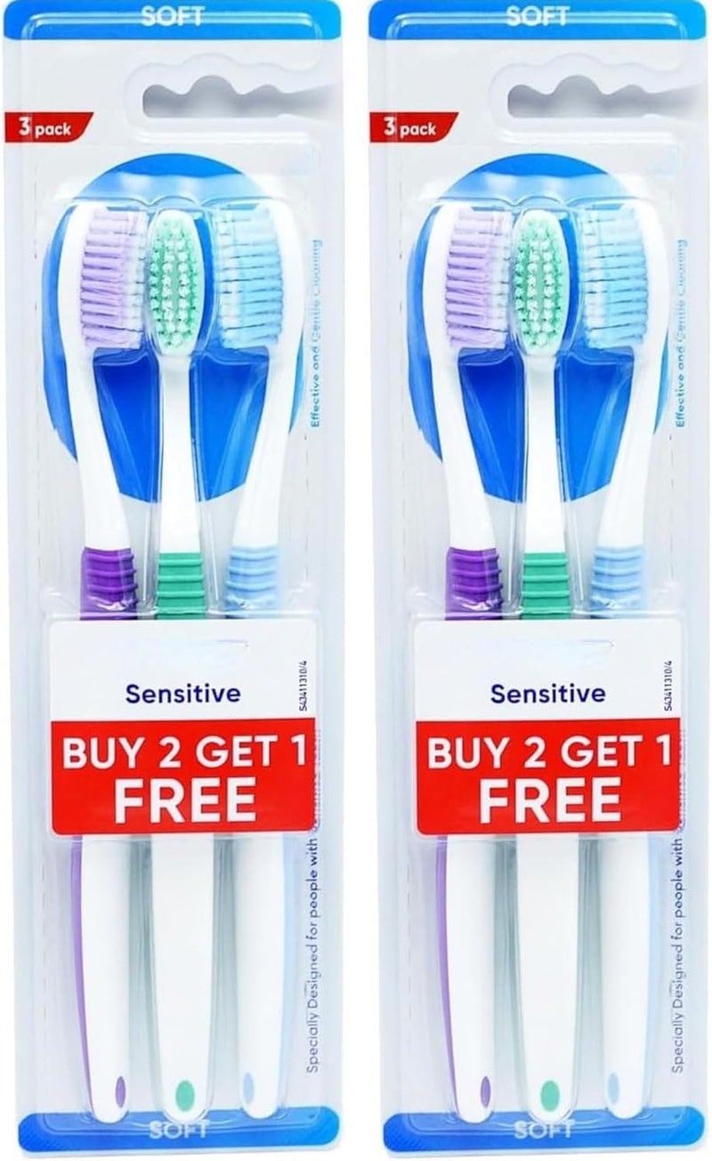 SensoD Sensitive Toothbrush, Soft – Pack of 6 (Color May Vary)