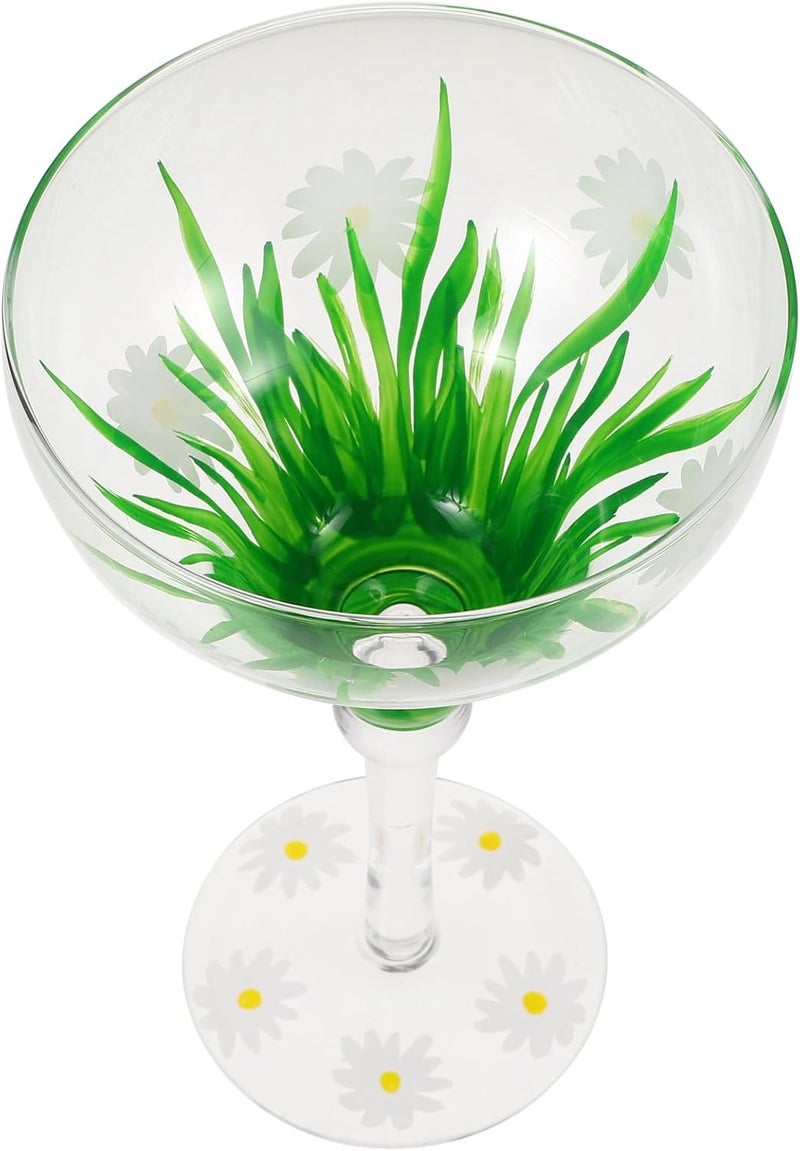 Hand-painted Daisy Margarita Glass Crystal Glass Delicate Party Wine for Household and Bar Use - Image 1