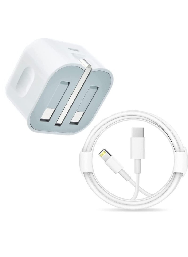 ELTRAZONE PD20W USB-C Power Adapter With Cable for iPhone 13 iPhone 13 Pro max /13mini (iPhone 20W USB-C Power Adapter)  - Image 2