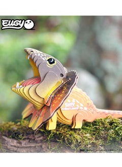 EUGY EUGY 3D Frilled Lizard Puzzle - Eco-Friendly DIY Craft for Kids & Adults  - Image 2