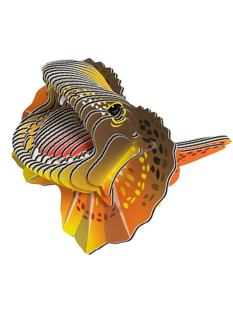 EUGY 3D Frilled Lizard Puzzle - Eco-Friendly DIY Craft for Kids & Adults - Image 3