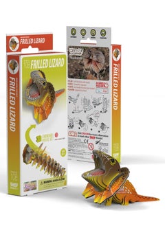EUGY EUGY 3D Frilled Lizard Puzzle - Eco-Friendly DIY Craft for Kids & Adults  - Image 1