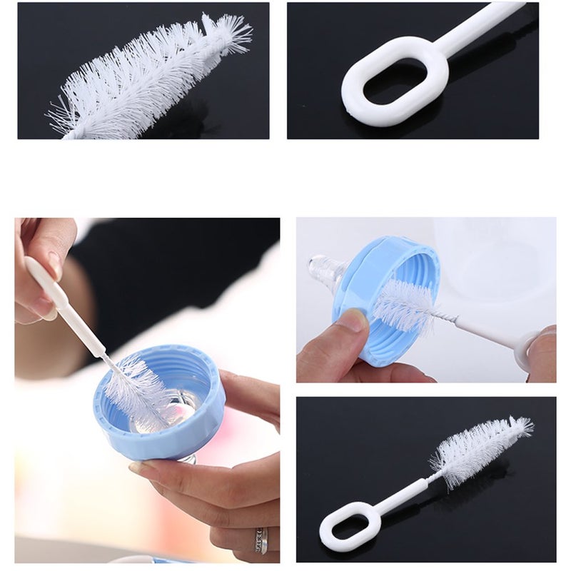 Honbay Bottle Brush Cleaner Kit with Teat Cleaner and Straw Brushes 360 Degree Rotating 5 PCS Within One Set Comes in Different Size selections - Random Color - Image 5