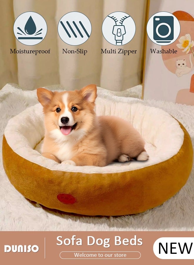 DUNISO Pet Bed Orthopedic Sofa Ultra Comfortable, Soft Plush Orthopedic Cat Bed, Washable Pet Bed for Small, Medium Dogs & CATS - Image 1