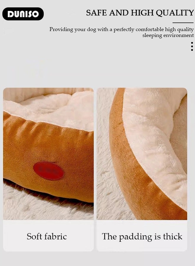 DUNISO Pet Bed Orthopedic Sofa Ultra Comfortable, Soft Plush Orthopedic Cat Bed, Washable Pet Bed for Small, Medium Dogs & CATS - Image 2