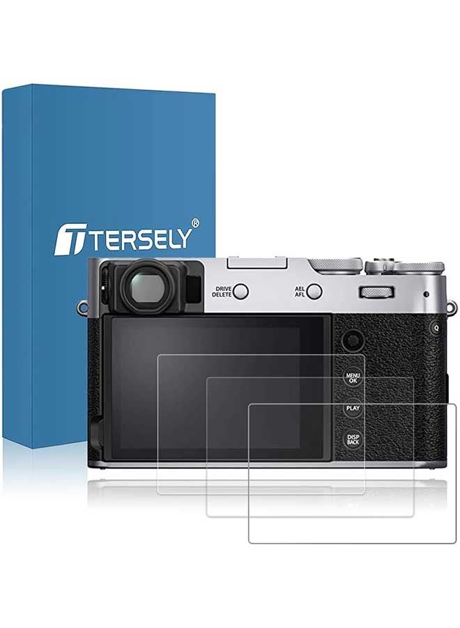 Tersely [3 Pack] 9H Tempered Glass Screen Protector for Fujifilm Fuji X100VI X100V X-T4 Camera, Anti-Scrach, Ultra Clear, Anti-Fingerprint Film - Image 1