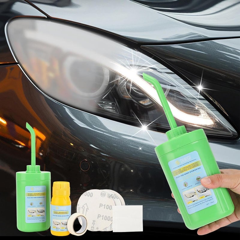 Newvent® Premium Car Headlight Cleaner for Yellowing, Oxidation, Scratches | Car Headlight Polishing Kit | Car Headlight Cleaner Repair Set (Pack of 2) - Image 1