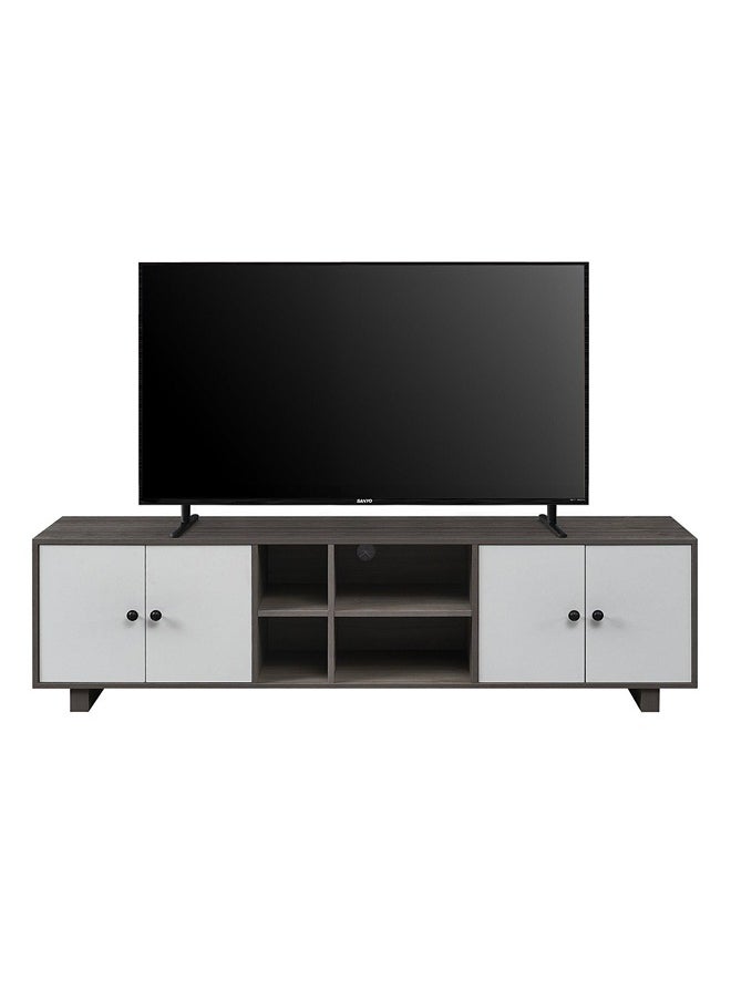 Homez - TV table 18M up to 75 D 180 W 398 H 49 Grey Sandalwood/White - Image 1