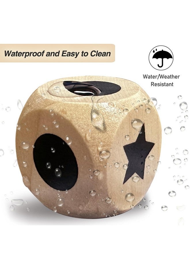 FAILUN Left Right Center Game Dice 1 Inch Wooden Dice with Drawstring Bag, Easy to Store and Carry Around, Convenient for Travel (3 pcs) - Image 4