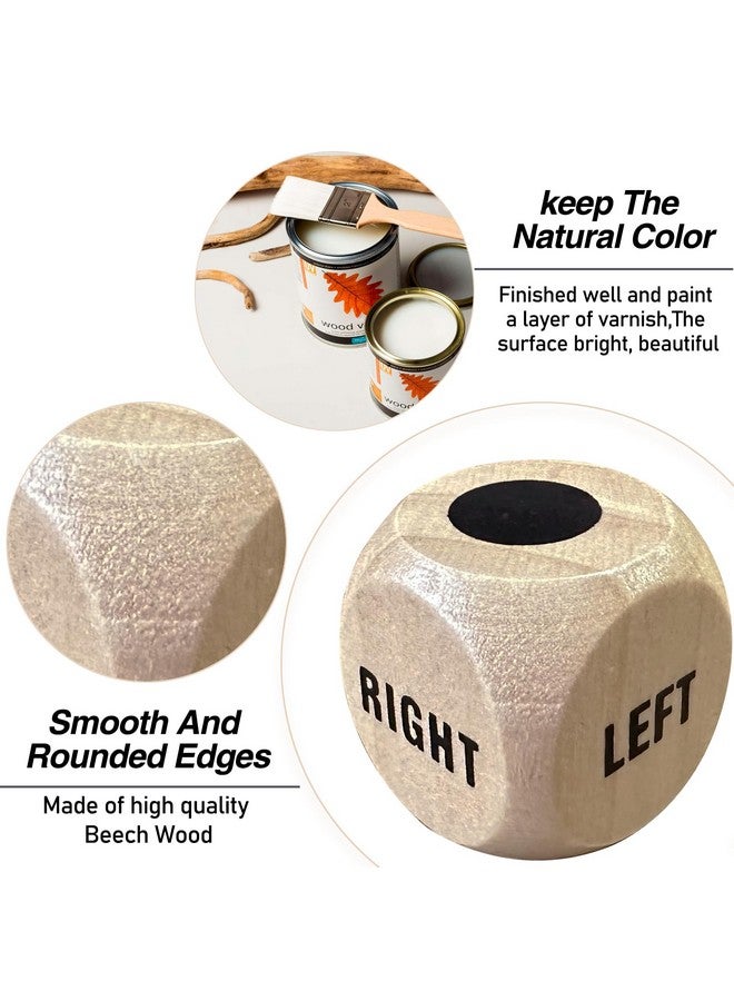FAILUN Left Right Center Game Dice 1 Inch Wooden Dice with Drawstring Bag, Easy to Store and Carry Around, Convenient for Travel (3 pcs) - Image 5