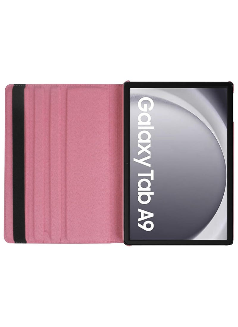 VKL - Case for Samsung Galaxy Tab A9 Case 8.7 inch 2023 (SM-X110/X115/X117) 360° Rotating Book Cover Protective Case with Auto Wake/Sleep for Galaxy Tab A9 (Pink) - Image 1
