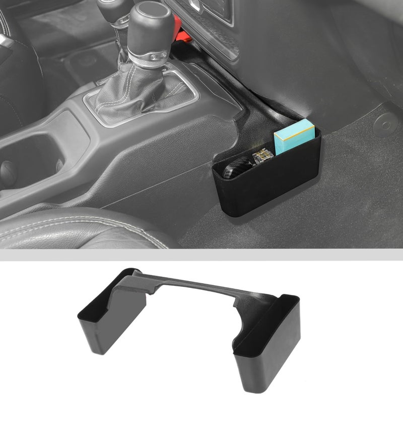 JWWY Gear Shift Storage Box Compatible with 20182025 Jeep Wrangler JL JLU Gladiator JT 4xe Center Consoles Organizers Trunk for Jeep Wrangler JL Interior Accessories Fluff Fiber