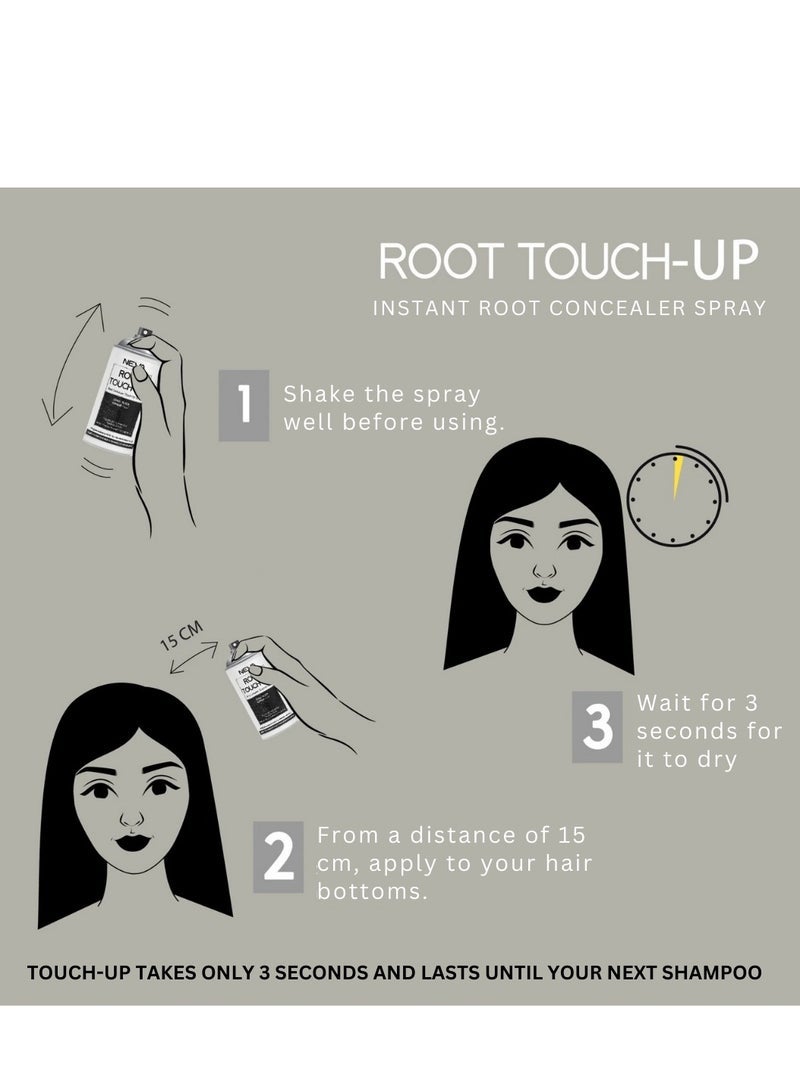 NEVA ROOT TOUCH-UP Instant Concealer Spray - 75 ml (Black) - Image 2