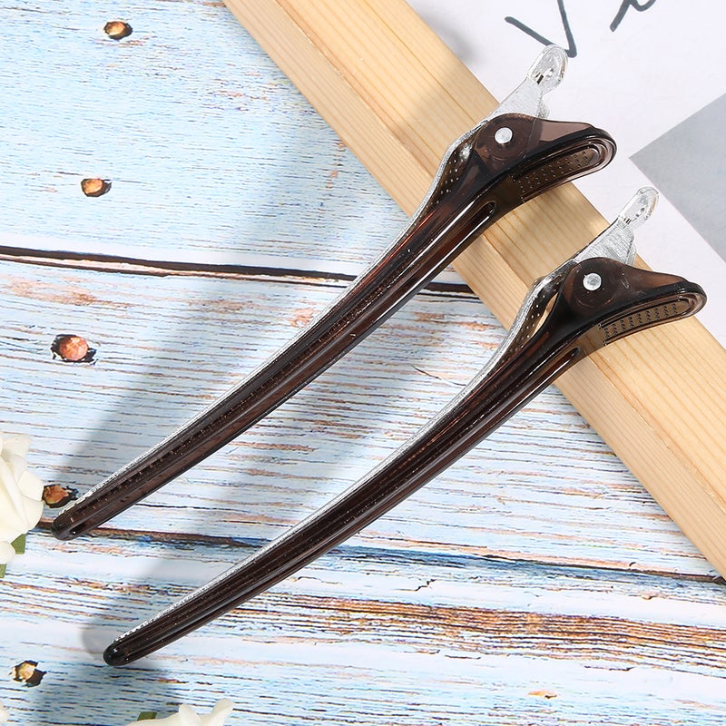 Hair Styling Clips: 10 Pcs Black ABS Material - Arc-shaped Gap-free Closure Firm Clamping Hairdressing Clip for Professional Salon Barber Shop - Image 3