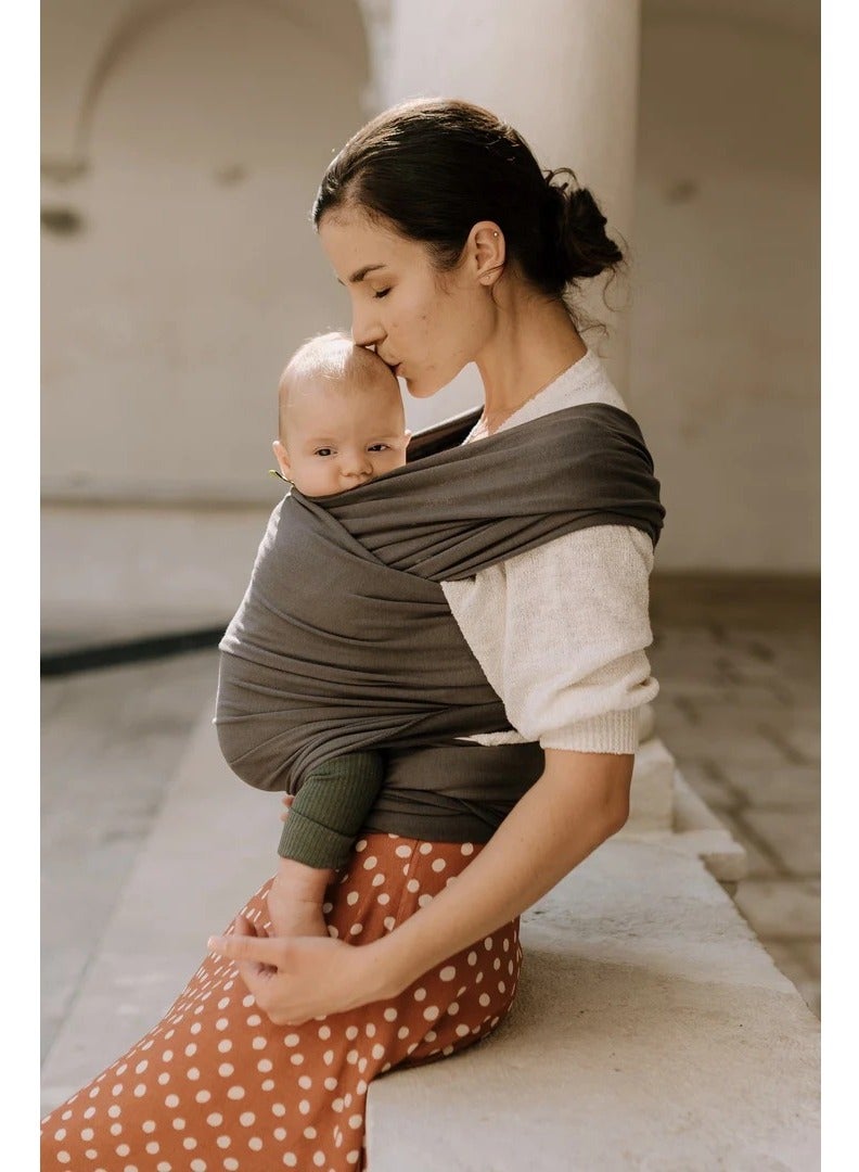boba Baby Carrier - Boba Wrap Serenity Organic Dark Grey  - Image 1
