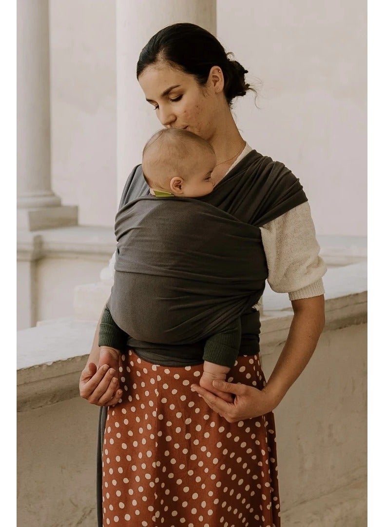 boba Baby Carrier - Boba Wrap Serenity Organic Dark Grey  - Image 2