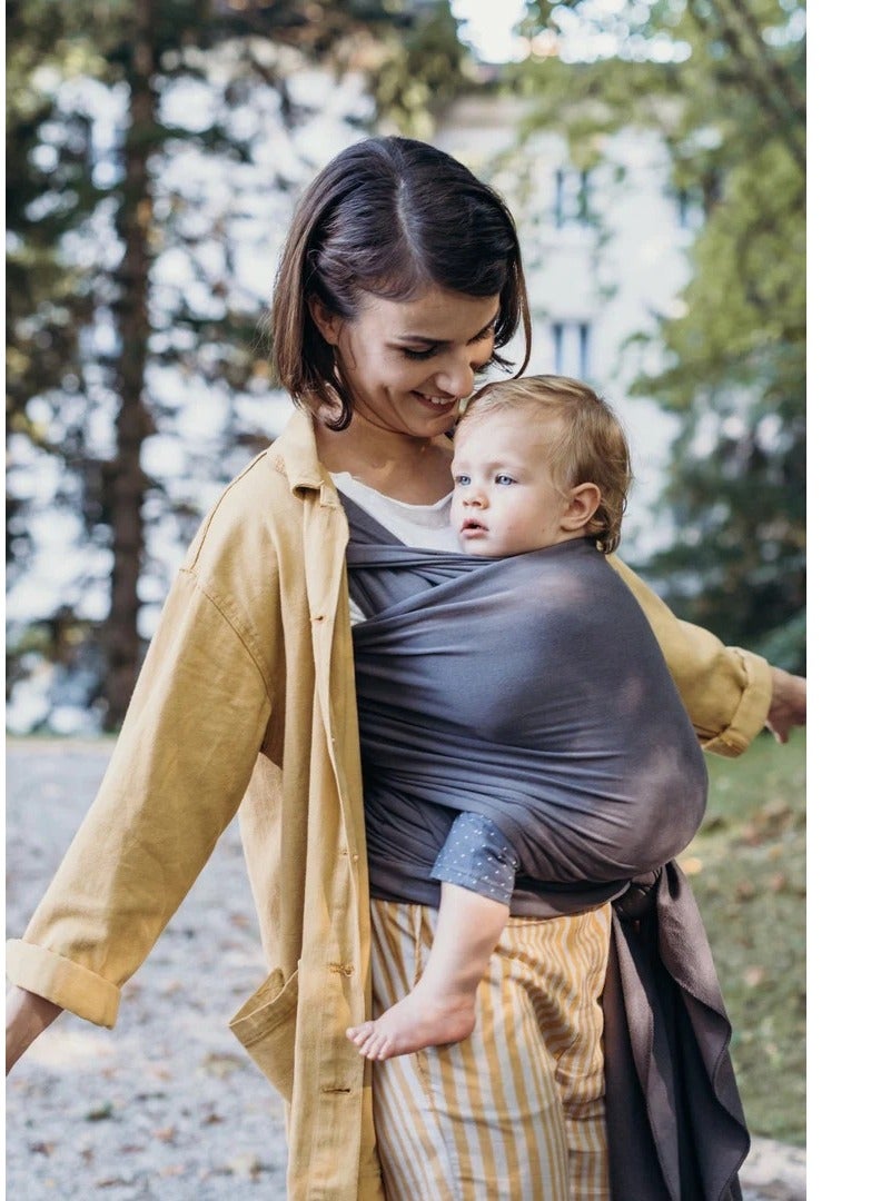boba Baby Carrier - Boba Wrap Serenity Organic Dark Grey  - Image 3