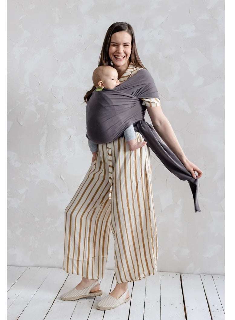 boba Baby Carrier - Boba Wrap Serenity Organic Dark Grey  - Image 5