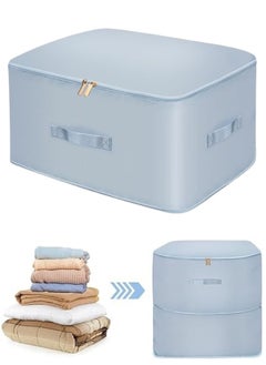 Generic Large Capacity Self-Compressing Super Space Saving Quilt, Blanket, Bed Sheet Storage Organizer (Blue- 52 x 42 x 60cm)  - Image 1