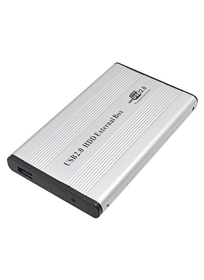 USB2.0 to IDE Hard Disk Case 2.5'' IDE HDD Enclosure Portable Hard Disk Box Aluminum Alloy HDD Enclosure Silver