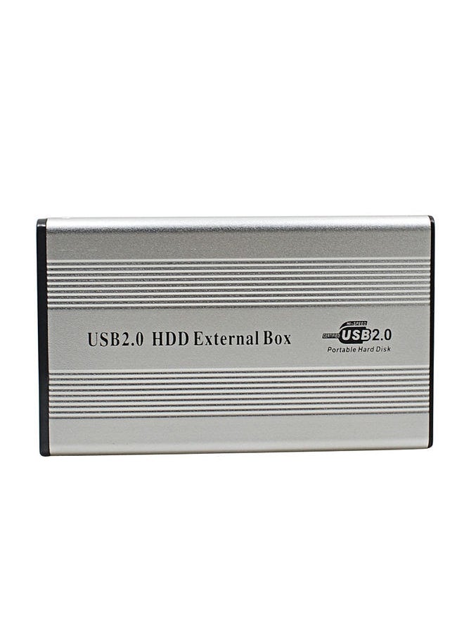 USB2.0 to IDE Hard Disk Case 2.5'' IDE HDD Enclosure Portable Hard Disk Box Aluminum Alloy HDD Enclosure Silver