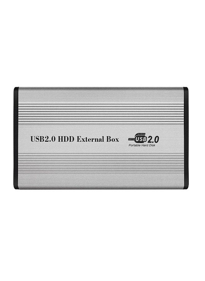USB2.0 to IDE Hard Disk Case 2.5'' IDE HDD Enclosure Portable Hard Disk Box Aluminum Alloy HDD Enclosure Silver