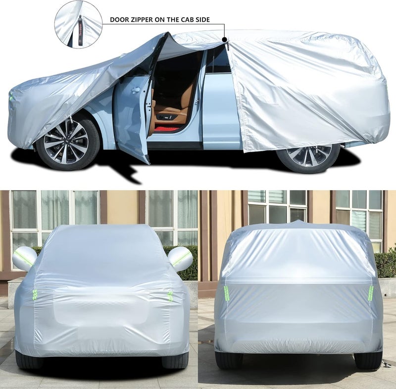 Tecoom Light Shell Waterproof UV-Proof Windproof Car Cover for Full-Size SUV (206-215 Inches) - Image 2