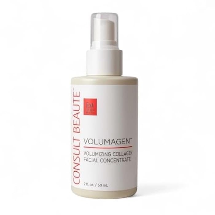 Consult Beaute Volumagen - Collagen Facial Serum Concentrate for Nourishing & Plumping Skin - Hydrates and Temporarily Fills for Smoother, Bouncy Skin - Hyaluronic Acid & Vitamin C - 2 Fl. Oz. - Image 1