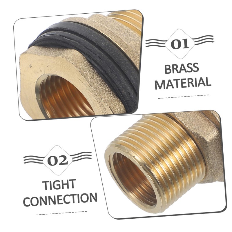 Brass Water Hose Adapter Connector with Washers for RV Plumbing and Pressure Washer - Image 4