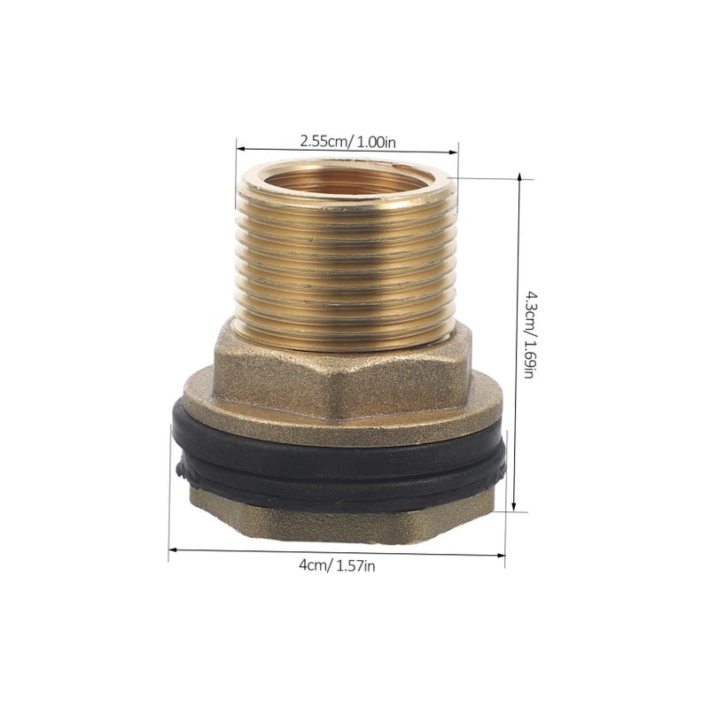 Brass Water Hose Adapter Connector with Washers for RV Plumbing and Pressure Washer - Image 3