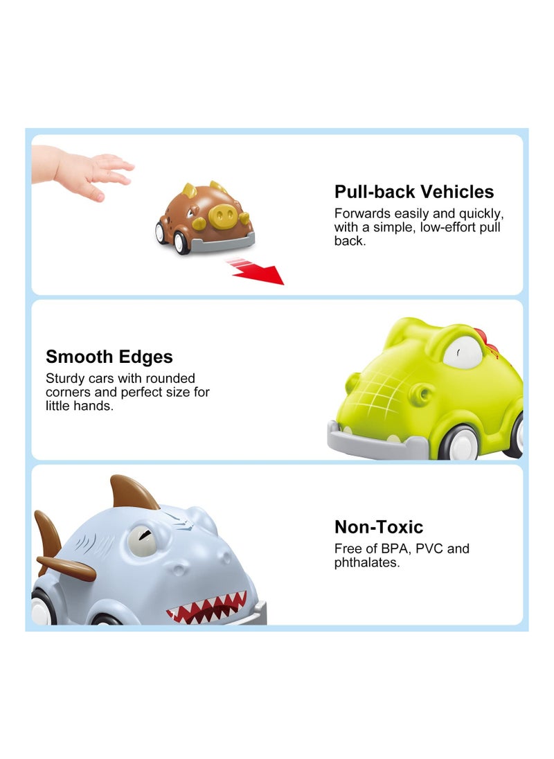 SYOSI Dinosaur Toy Truck Car Toys for Toddlers, 9 in 1 Carrier Trucks for 3 4 5 6 Years Old Boys and Girls, Friction Power Truck Transport Vehicles with Light and Sound, Toddlers Birthday Gift  - Image 5