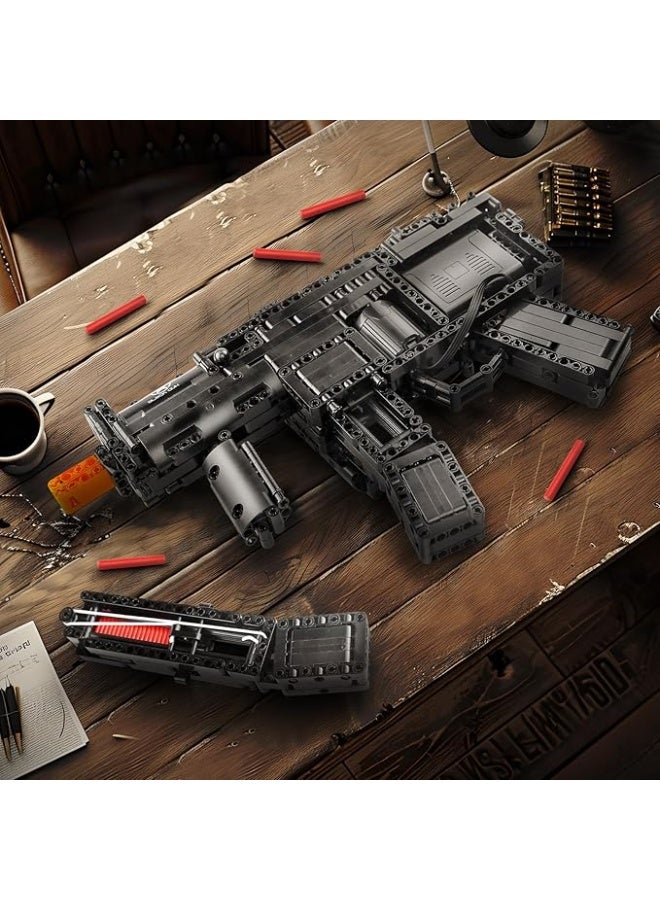 mould king 14001 MP5 Submachine Model Building Blocks, DIY Construction Toy Set with Motor, 783-Piece Gun Building Kit with Simulated Shooting Function for Military Fans and Collectibles - Image 2