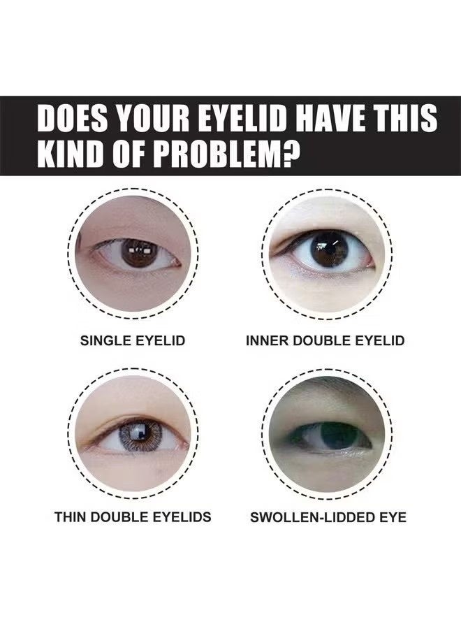 EELHOE Double Eyelid Styling-Invisible Waterproof Double Eyelid Patch For Uneven Single Eyelids Droopy Eyelids No Trace Natural Invisible No Glue - Image 3