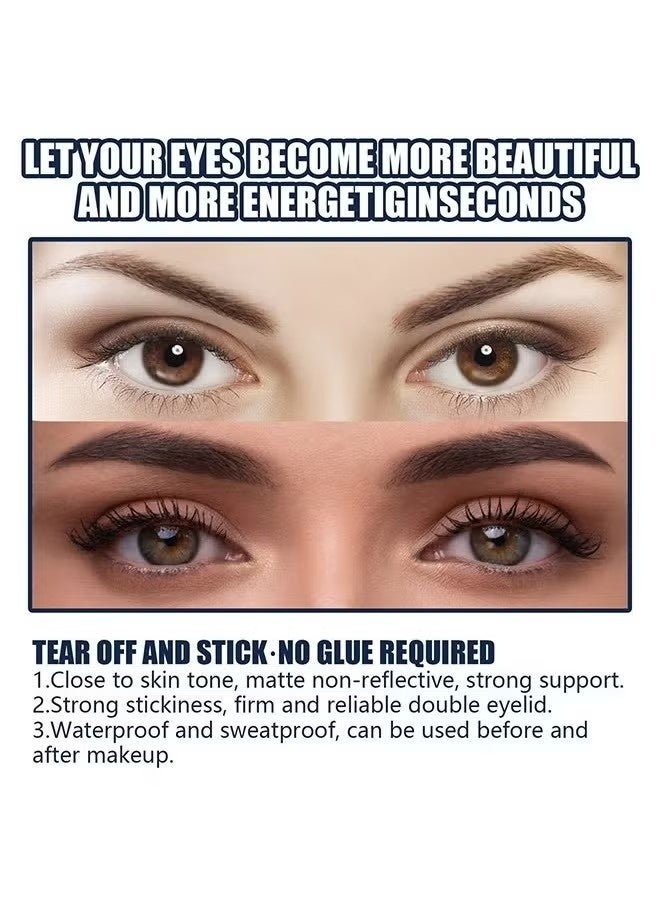 EELHOE Double Eyelid Styling-Invisible Waterproof Double Eyelid Patch For Uneven Single Eyelids Droopy Eyelids No Trace Natural Invisible No Glue - Image 5