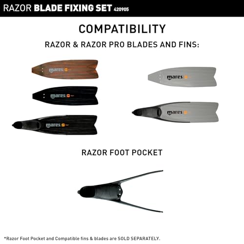 Mares Razor Blade Fixing Set - Assembly Kit for 1 Razor & Razor Pro Polymer Blade Diving Fin - Image 4
