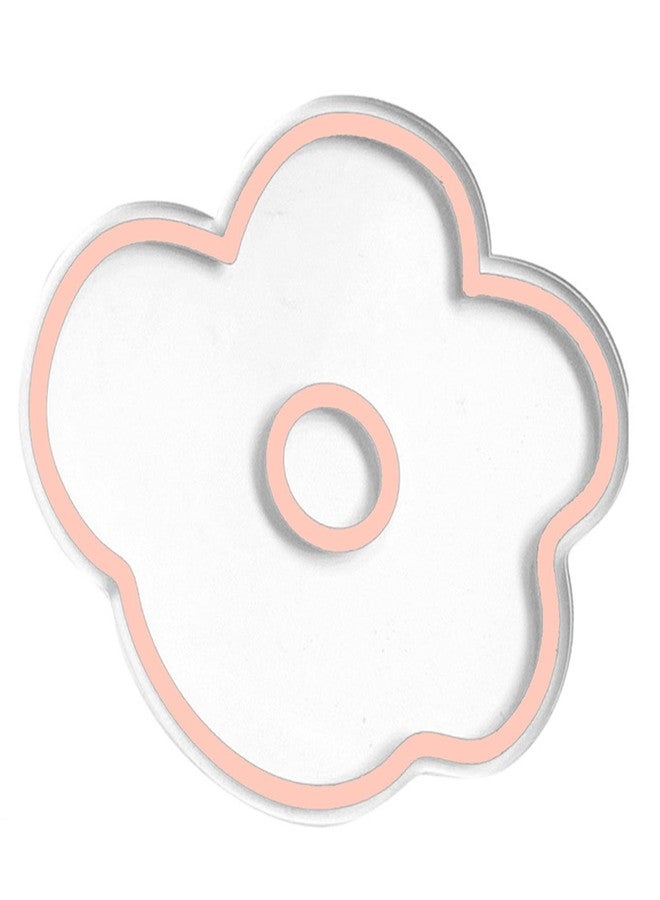 XIAOYUE Transparent Acrylic Flower Coaster, Flower-shaped Coaster, Acrylic Coaster Home decor Decorative Ornaments (Pink) - Image 1
