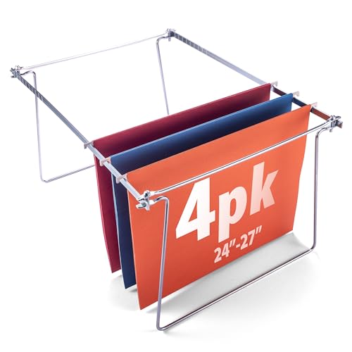 Officemate Hanging File Frame, 24-27, Letter Size, Steel, 4 Sets (91965) - Image 1