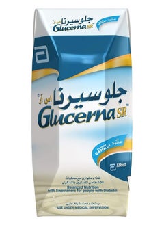 جلوسيرنا حليب جلوسيرنا اس ار بنكهة الفانيليا (لمرضى السكري) ومكمل غذائي من جلوسيرنا.كرتونة، 18 × 200 مل  - Image 1