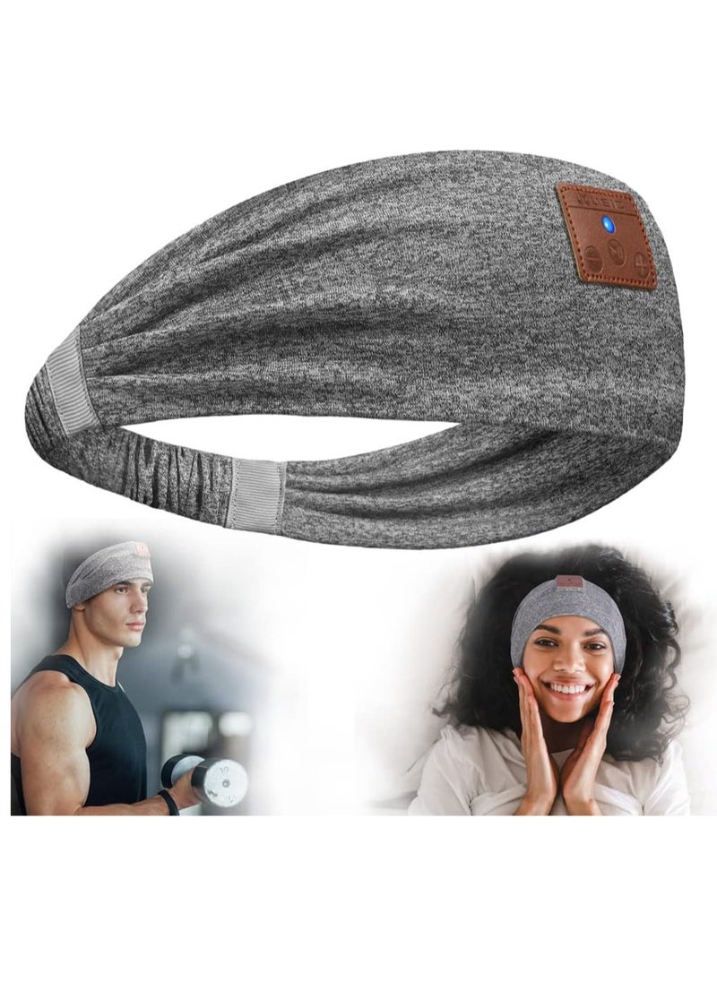 Bukela Sleep Headphones Bluetooth Headband, Bluetooth Headphones Headband with Ultra-Thin Speakers Perfect for Side Sleepers, Running, Insomniac, Nap, Travel, Meditation (Grey)  - Image 1