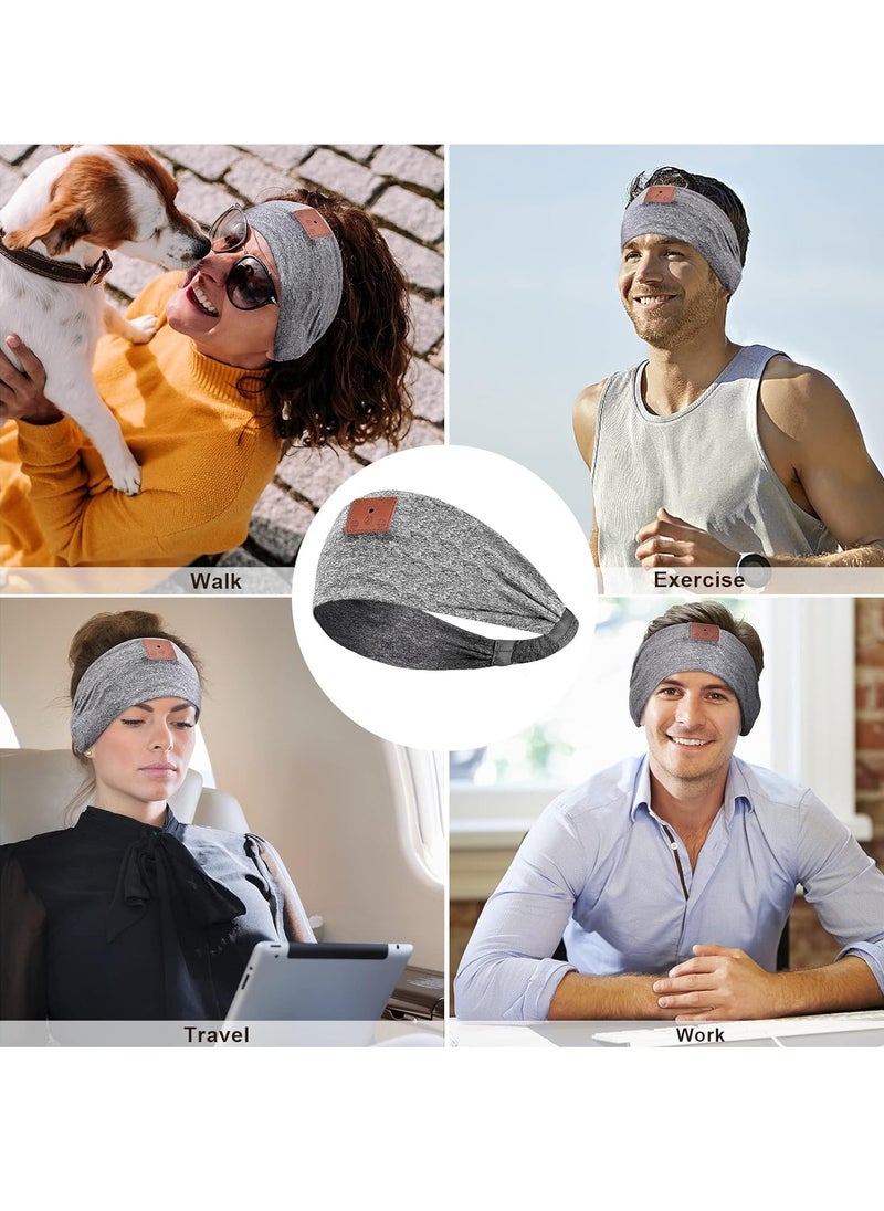 Bukela Sleep Headphones Bluetooth Headband, Bluetooth Headphones Headband with Ultra-Thin Speakers Perfect for Side Sleepers, Running, Insomniac, Nap, Travel, Meditation (Grey)  - Image 4