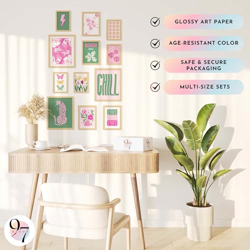 97 Decor Cute Preppy Room Decor Teen Girls - Colorful Preppy Wall Decor, Trendy Preppy Posters For Room Aesthetic, Preppy Pictures For Wall, Eclectic Gallery Wall Prints Dorm Decorations (Unframed) - Image 5