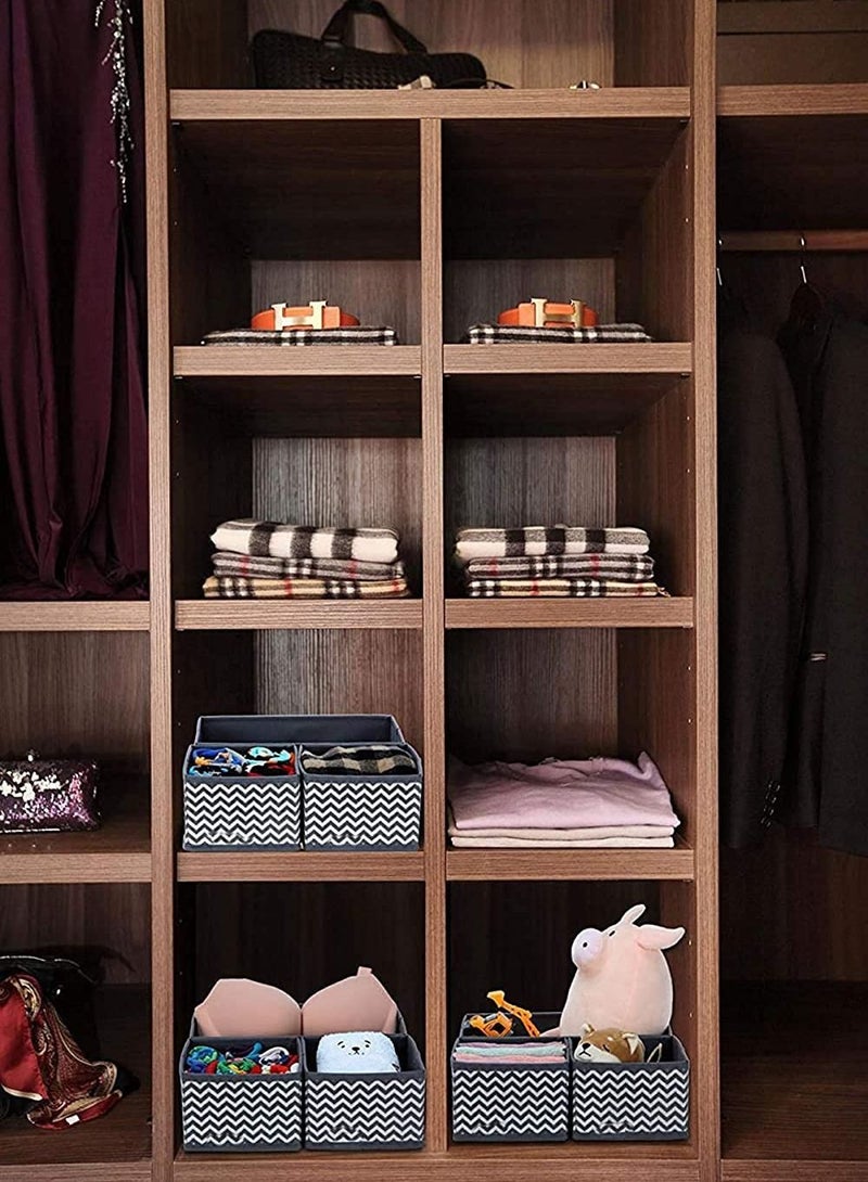 Y&D Organizers And Storage Fabric Set of 8 Wardrobe Closet Organiser Dresser Drawer Dividers Foldable Box for Socks Underwear Bras Ties Toys - Image 4