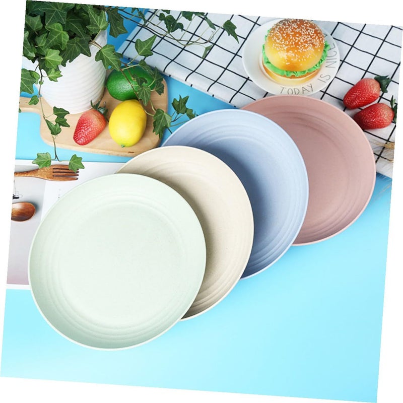 Nordic Style 3pc Serving Plate Set Round Decorative Plates Pink Beige Gray for Home Party - Image 5