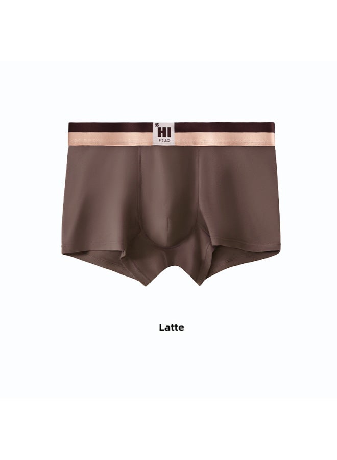 Men's Underwear Cotton Maillard Color Autumn And Winter Boxers Breathable Boxer Shorts For Boys Square Label 2087