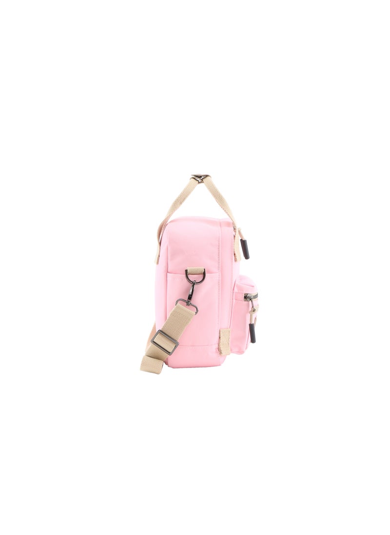 NATIONAL GEOGRAPHIC National Geographic LEGEND Mini Utility Bag Pink For Men and Women, Durable Water Resistant Multi Function Casual Shoulder Bag/Lunch Box Bag With Top Handle/Removable Strap  - Image 4