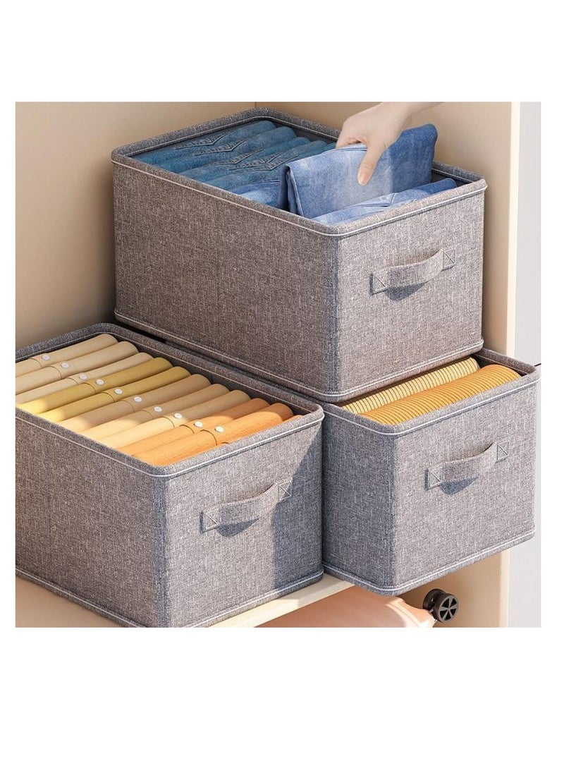 Alissa 3 Pack Storage Bags, Clothes Storage Bins Foldable Closet Organizers Storage Containers Collapsible Closet Wardrobe Organizer, Fabric Clothes Storage Organizers 30L,53L,65L  - Image 1